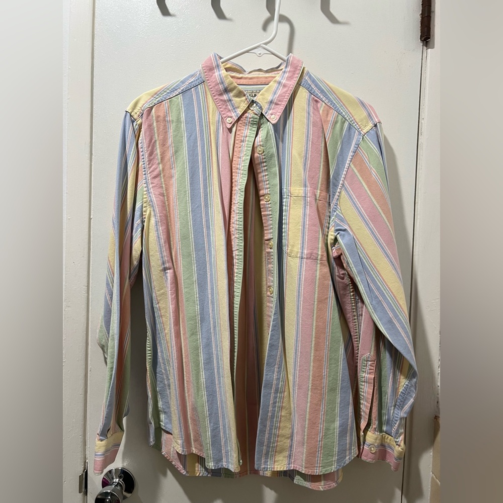 L.L. Bean Striped Button Shirt